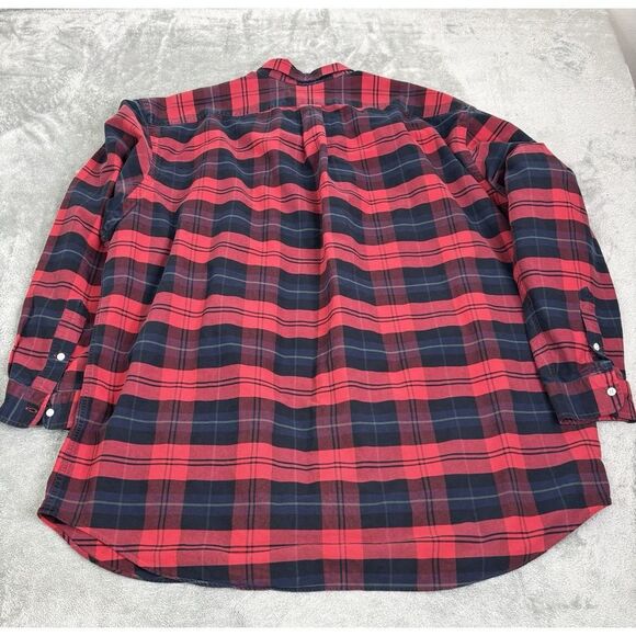Ralph Lauren Long Sleeve Plaid Button Down Shirt Men's 2XLT Red - Picture 2 of 8